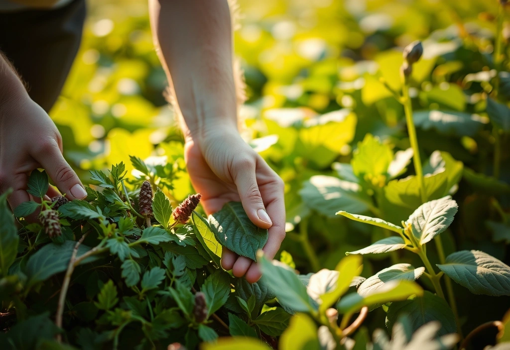 Organic ingredients being harvested for Purevora products